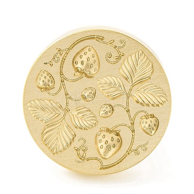 Golden Tone Round Wax Seal Brass Stamp Heads AJEW-Z034-01G-06-1
