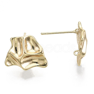Brass Stud Earring Findings KK-N232-116-NF-1
