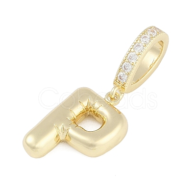 Brass Micro Pave Clear Cubic Zirconia Pendants KK-M289-01P-G-1