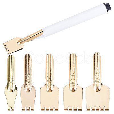 Gorgecraft 5Pcs 5 Style Brass Fourtain Pen Nibs FIND-GF0003-63-1