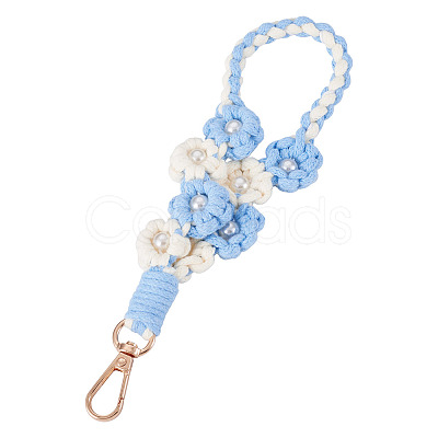 Hand-woven Flower Pendant Decorations KEYC-TAC0009-02KCG-04-1