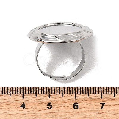 304 Stainless Steel Cuff Ring Components STAS-P403-07P-1