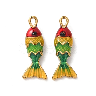 304 Stainless Steel Enamel Pendants STAS-Z193-13G-02B-1