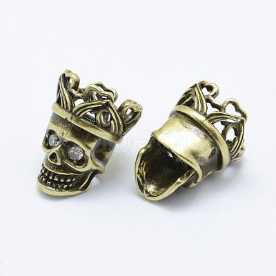 Brass Cubic Zirconia Beads KK-P130-043AB-NR-1