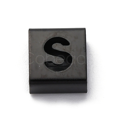 Ion Plating(IP) 304 Stainless Steel Square Slide Charms STAS-L132-10S-B-1