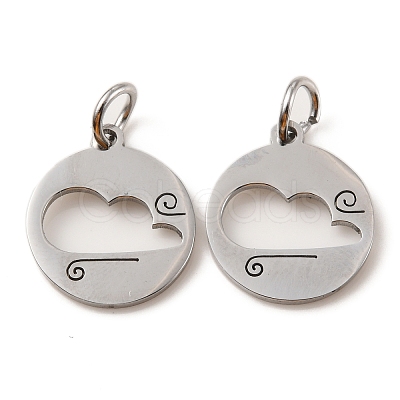 Non-Tarnish 304 Stainless Steel Charms STAS-D050-07P-06-1