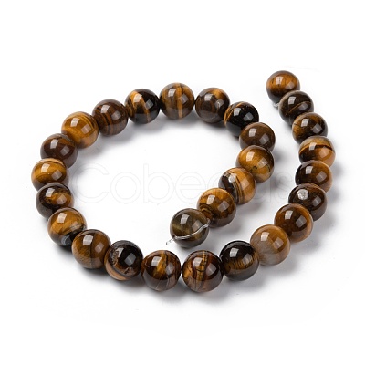 Natural Tiger Eye Round Bead Strands G-R200-14mm-1