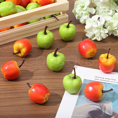 60Pcs 2 Colors Foam Imitation Apple DJEW-CA0001-43-1