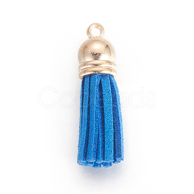 Faux Suede Cord Tassels Pendant Decorations LS-HJEW-WH0006-18Q-1