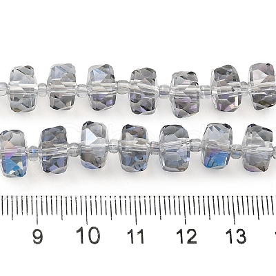 Transparent Electroplate Glass Beads Strands EGLA-P062-01A-HR01-1