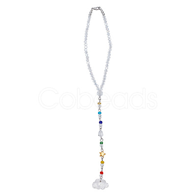Cloud Resin Pendant Decoration HJEW-DR00020-1