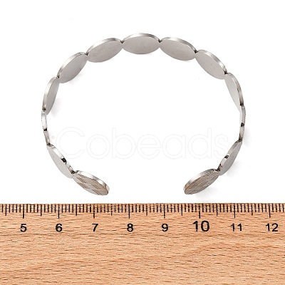 304 Stainless Steel Cuff Bangles BJEW-P355-01P-1