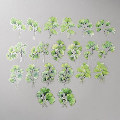 20Pcs Leaf PET Decorative Stickers DIY-WH20055-079D-1