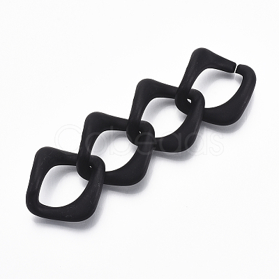 Spray Painted CCB Plastic Linking Rings CCB-R104-04B-01-1