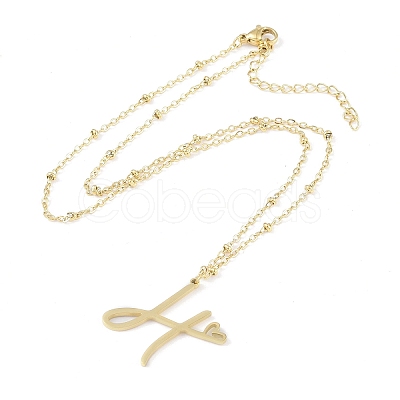 304 Stainless Steel Pendant Necklaces NJEW-H029-02G-H-1