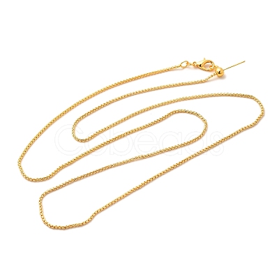 1.5mm Rack Plating Brass Box Chain Adjustable Slider Necklaces for Women Men MAK-L044-05G-1