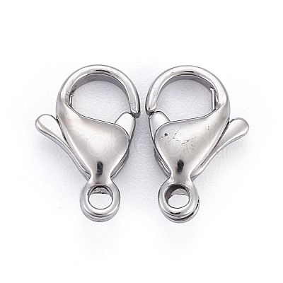 Tarnish Resistant 304 Stainless Steel Lobster Claw Clasps X-STAS-AB11-1