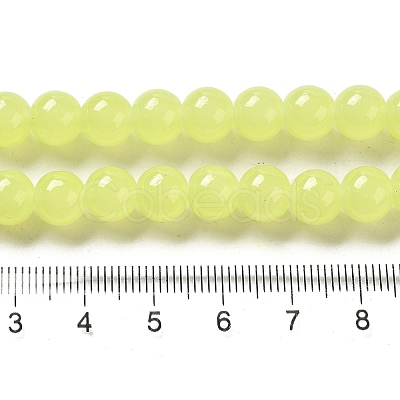 Imitation Jade Glass Beads Strands X-DGLA-S076-8mm-17-1