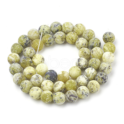 Natural Yellow Turquoise(Jasper) Beads Strands X-G-T106-297-1