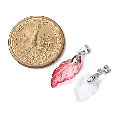 Transparent Glass Pendants PALLOY-JF04419-02-1