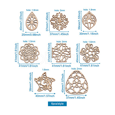 DIY Filigree Joiners Dangle Earring Making Kits DIY-TA0003-12P-1