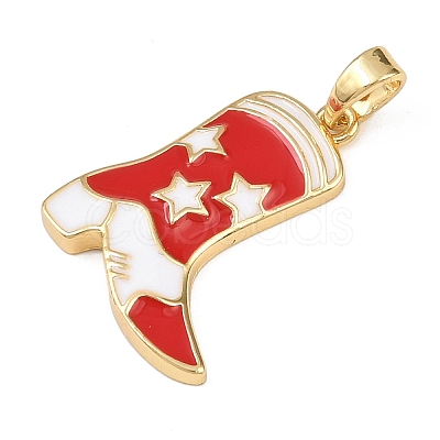 Christmas Brass Enamel Pendants LS-KK-K413-03G-1