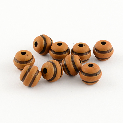 Imitation Wood Acrylic Beads SACR-R830-05-1