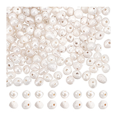 PandaHall Elite 200Pcs 2 Colors Natural Cultured Freshwater Pearl Beads Strands PEAR-PH0001-20-1