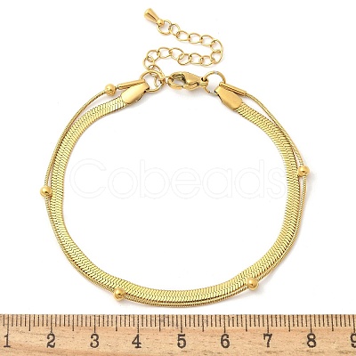 304 Stainless Steel Herringbone Chains & Snake Chain Bracelets LS-BJEW-U019-04G-05-1