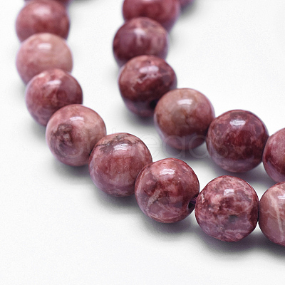 Natural Marble Beads Strands G-K211-6mm-D-1