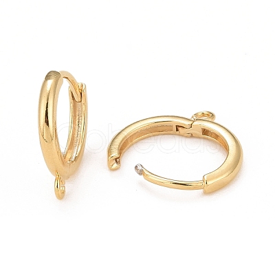 Rack Plating Eco-friendly Brass Hoop Earring Findings KK-D075-03G-RS-1