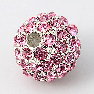 Alloy Rhinestone Beads RB-A034-10mm-A27S-1