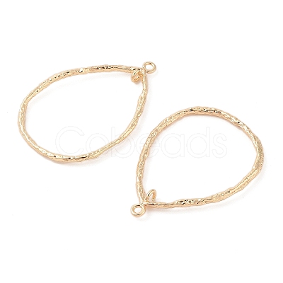 Brass Open Back Bezel Pendants KK-N256-01G-G-1