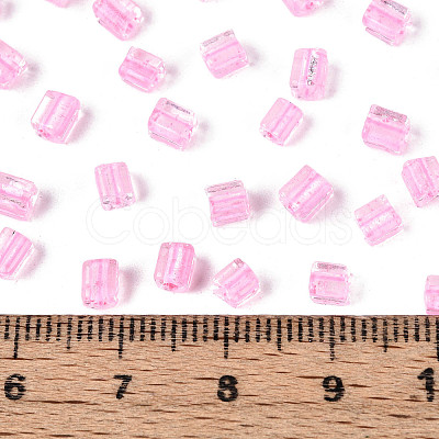 Transparent Inside Colours Glass Seed Beads SEED-T007-11H-1