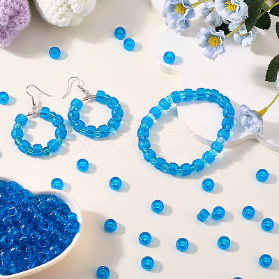 500Pcs Transparent Plastic Beads KY-SP0001-54B-1