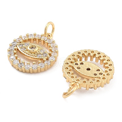 Brass Pave Cubic Zirconia Pendants KK-U009-10C-G-1