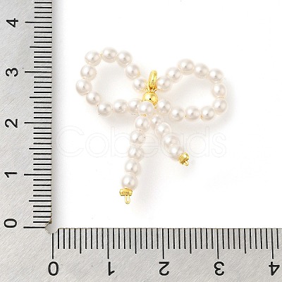 ABS Plastic Pearl Beaded Pendants KK-S396-34G-1