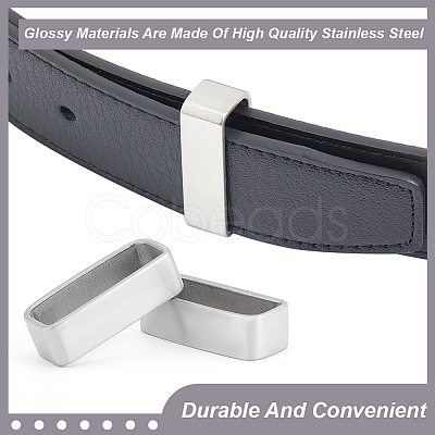 Stainless Steel Loop Keepers STAS-WH0031-42-1