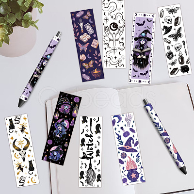 12Pcs Plastic Rub on Transfer Stickers DIY-WH0611-016-1