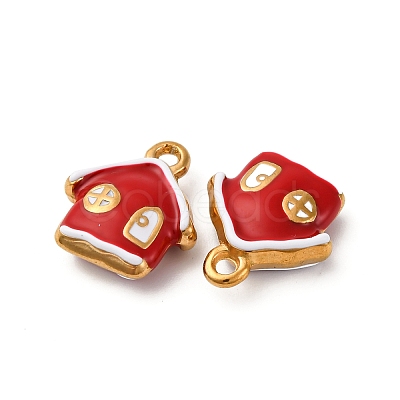 304 Stainless Steel Enamel Pendants LS-STAS-Q363-06G-1