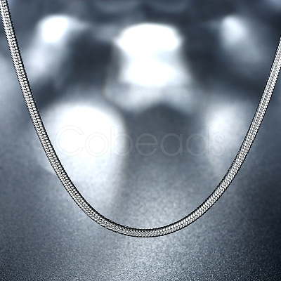 Non-Tarnish 316 Surgical Stainless Steel Snake Chain Necklaces NJEW-BB31289-24-1