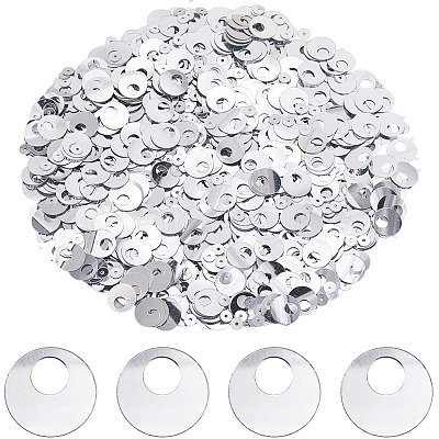 5Sets Iridescent PVC Paillette/Sequin Links PVC-SC0001-16E-1