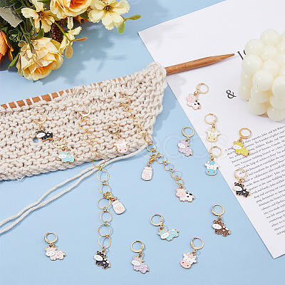 Cattle Theme DIY Knitting Tool Sets HJEW-HS00021-1