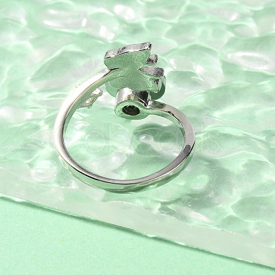 Helm & Butterfly Enamel Rotatable Cuff Rings for Women RJEW-R005-09P-1