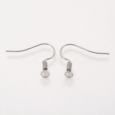 Brass Earring Hooks KK-Q363-P-NF-1