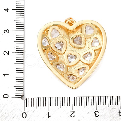 Brass Micro Pave Cubic Zirconia Pendants KK-U076-16G-01-1