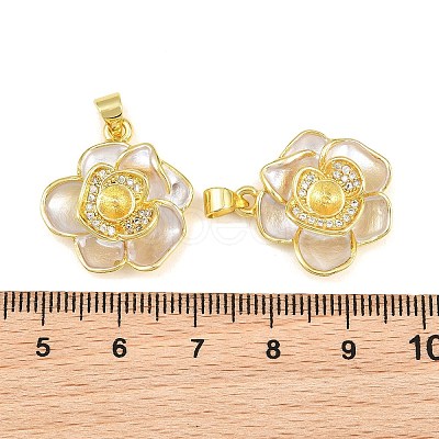 Brass Micro Clear Cubic Zirconia Peg Bails Pin Pendants KK-CBA6A75-52D-G-1