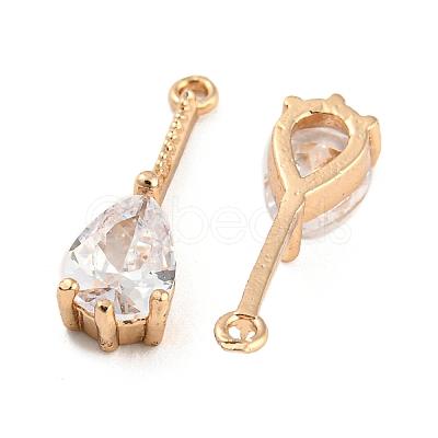 Brass with Cubic Zirconia Pendants KK-Z035-01B-1