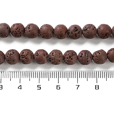 Synthetic Lava Rock Dyed Beads Strands G-H311-08B-02-1