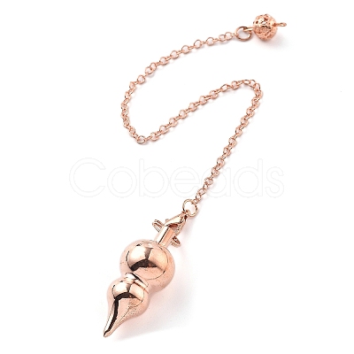 Brass Dowsing Pendulum Big Pointed Gourd Pendants KK-H491-07-1